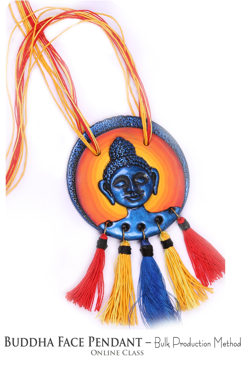 Buddha Face Polymer Clay Pendant Online Workshop