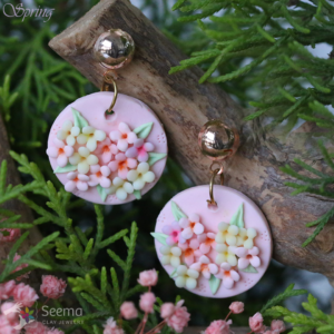 Peach Spring Earrings