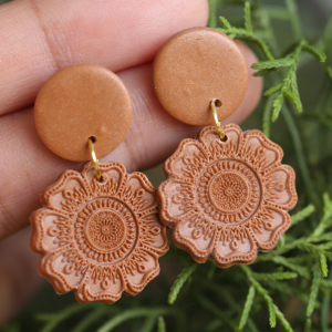 Caramel Mandala Earrings