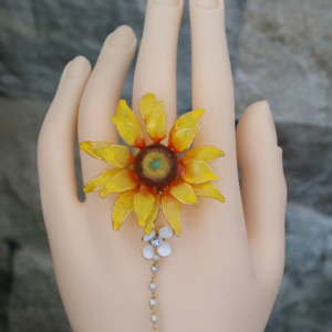 Sunflower Finger ring Yellow Suryamukhi