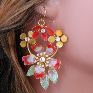 Satvang Red Yellow Vintage Flower