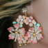 Sakura Resin Flower Bridal Earrings